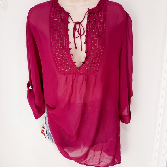 New York & Company Silk Tunic Top Blouse NWT - Picture 17 of 17